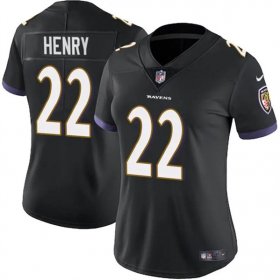 Cheap Women\'s Baltimore Ravens #22 Derrick Henry Black Football Stitched Jersey(Run Small)
