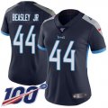 Wholesale Cheap Nike Titans #44 Vic Beasley Jr Navy Blue Team Color Women's Stitched NFL 100th Season Vapor Untouchable Limited Jersey
