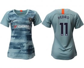 Wholesale Cheap Women\'s Chelsea #11 Pedro Third Soccer Club Jersey