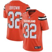 Wholesale Cheap Nike Browns #32 Jim Brown Orange Alternate Men's Stitched NFL Vapor Untouchable Limited Jersey