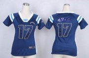 Wholesale Cheap Nike Chargers #17 Philip Rivers Navy Blue Team Color Women's Stitched NFL Elite Draft Him Shimmer Jersey
