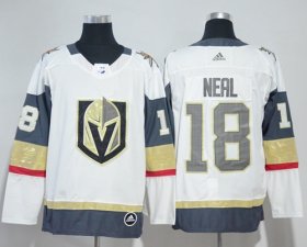 Wholesale Cheap Adidas Golden Knights #18 James Neal White Road Authentic Women\'s Stitched NHL Jersey