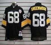 Wholesale Cheap Mitchell And Ness Steelers #68 L.C. Greenwood Black Stitched NFL Jersey