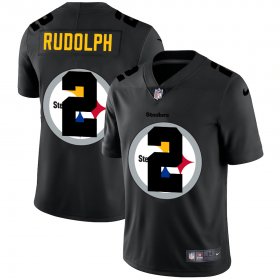 Wholesale Cheap Pittsburgh Steelers #2 Mason Rudolph Men\'s Nike Team Logo Dual Overlap Limited NFL Jersey Black