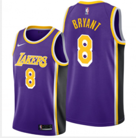 Wholesale Cheap Los Angeles Lakers #8 Kobe Bryant Purple Basketball Swingman Statement Edition Jersey