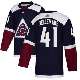 Wholesale Cheap Adidas Avalanche #41 Pierre-Edouard Bellemare Navy Alternate Authentic Stitched Youth NHL Jersey