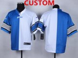 Wholesale Cheap Men's Nike Detroit Lions Custom Light Blue/White Two Tone Elite Jersey