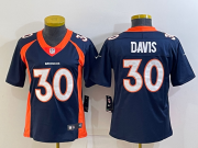 Wholesale Cheap Women's Denver Broncos #30 Terrell Davis Navy Blue 2022 Vapor Untouchable Stitched NFL Nike Limited Jersey