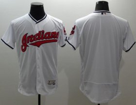Wholesale Cheap Indians Blank White Flexbase Authentic Collection Stitched MLB Jersey