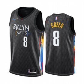 Wholesale Cheap Nike Brooklyn Nets #8 Jeff Green Black NBA Swingman 2020-21 City Edition Jersey