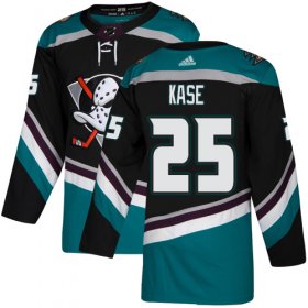 Wholesale Cheap Adidas Ducks #25 Ondrej Kase Black/Teal Alternate Authentic Youth Stitched NHL Jersey