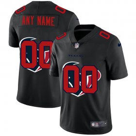 Wholesale Cheap Houston Texans Custom Men\'s Nike Team Logo Dual Overlap Limited NFL Jersey Black