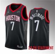 Wholesale Cheap Men's Houston Rockets #7 Cam Whitmore Black 2023 Draft Statement Edition Stitched Basketball Jersey