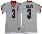 Wholesale Cheap Men's Georgia Bulldogs #3 Todd Gurley II White Limited 2017 College Football Stitched Nike NCAA Jersey