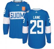 Wholesale Cheap Team Finland #29 Patrik Laine Blue 2016 World Cup Stitched NHL Jersey