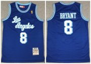 Wholesale Cheap Men's Los Angeles Lakers #8 Kobe Bryant Blue Throwback Stitched Jersey