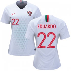 Wholesale Cheap Women\'s Portugal #22 Eduardo Away Soccer Country Jersey