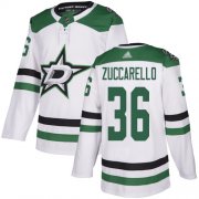 Wholesale Cheap Adidas Stars #36 Mats Zuccarello White Road Authentic Stitched NHL Jersey