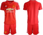Wholesale Cheap Manchester United Blank Red Goalkeeper Soccer Club Jersey