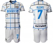 Wholesale Cheap Men 2020-2021 club Inter milan away 7 white Soccer Jerseys