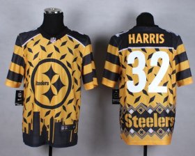Wholesale Cheap Nike Steelers #32 Franco Harris Gold Men\'s Stitched NFL Elite Noble Fashion Jersey