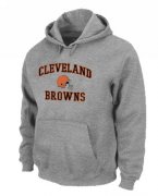 Wholesale Cheap Cleveland Browns Heart & Soul Pullover Hoodie Grey