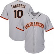 Wholesale Cheap Giants #10 Evan Longoria Grey New Cool Base Road Stitched MLB Jersey