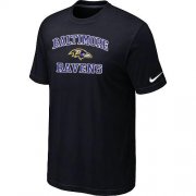 Wholesale Cheap Nike NFL Baltimore Ravens Heart & Soul NFL T-Shirt Black
