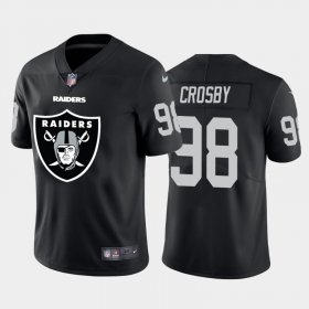 Wholesale Cheap Las Vegas Raiders #98 Maxx Crosby Black Men\'s Nike Big Team Logo Vapor Limited NFL Jersey