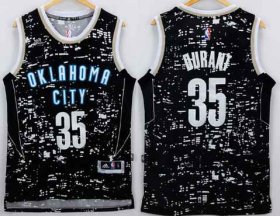Wholesale Cheap Men\'s Oklahoma City Thunder #35 Kevin Durant Adidas 2015 Gray City Lights Swingman Jersey
