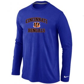 Wholesale Cheap Nike Cincinnati Bengals Heart & Soul Long Sleeve T-Shirt Blue