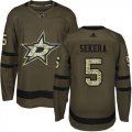 Wholesale Cheap Adidas Stars #5 Andrej Sekera Green Salute to Service Stitched NHL Jersey