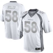 Wholesale Cheap Nike Broncos #58 Von Miller White Men's Stitched NFL Limited Platinum Jersey