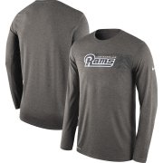 Wholesale Cheap Los Angeles Rams Nike Sideline Seismic Legend Long Sleeve T-Shirt Charcoal