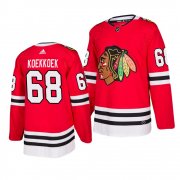 Wholesale Cheap Chicago Blackhawks #68 Slater Koekkoek 2019-20 Adidas Authentic Home Red Stitched NHL Jersey