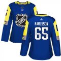 Wholesale Cheap Adidas Senators #65 Erik Karlsson Royal 2018 All-Star Atlantic Division Authentic Women's Stitched NHL Jersey