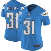 Wholesale Cheap Nike Chargers #31 Adrian Phillips Electric Blue Alternate Women's Stitched NFL Vapor Untouchable Limited Jersey