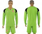 Wholesale Cheap Sevilla Blank Green Goalkeeper Long Sleeves Soccer Club Jersey
