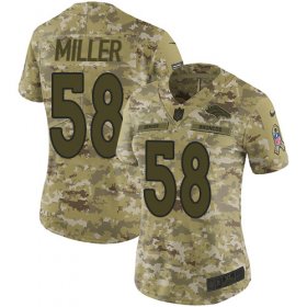 Wholesale Cheap Nike Broncos #58 Von Miller Camo Women\'s Stitched NFL Limited 2018 Salute to Service Jersey