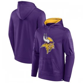 Wholesale Cheap Men\'s Minnesota Vikings Purple On The Ball Pullover Hoodie
