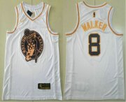Wholesale Cheap Men's Boston Celtics #8 Kemba Walker White Golden Nike Swingman Stitched NBA Jersey