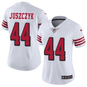 Wholesale Cheap Nike 49ers #44 Kyle Juszczyk White Rush Women\'s Stitched NFL Vapor Untouchable Limited Jersey