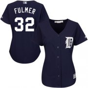 Wholesale Cheap Tigers #32 Michael Fulmer Navy Blue Alternate Women's Stitched MLB Jersey