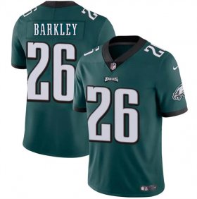 Cheap Men\'s Philadelphia Eagles #26 Saquon Barkley Green Vapor Untouchable Limited Stitched Football Stitched Jersey