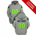 Wholesale Cheap Men's Seattle Seahawks Active Player Grey Custom 2021 Pullover Hoodie