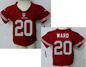 Wholesale Cheap Toddler Nike 49ers #20 Jimmie Ward Red Team Color Stitched NFL Elite Jersey