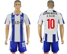 Wholesale Cheap Oporto #10 A.Silva Home Soccer Club Jersey