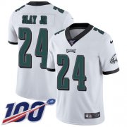 Wholesale Cheap Nike Eagles #24 Darius Slay Jr White Youth Stitched NFL 100th Season Vapor Untouchable Limited Jersey