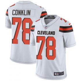 Wholesale Cheap Nike Browns #78 Jack Conklin White Men\'s Stitched NFL Vapor Untouchable Limited Jersey