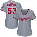 Wholesale Cheap Nationals #53 Austen Williams Grey Road Women's Stitched MLB Jersey